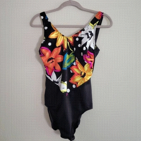 VINTAGE Made in Canada One Piece Bathing Suit - Picture 1 of 6